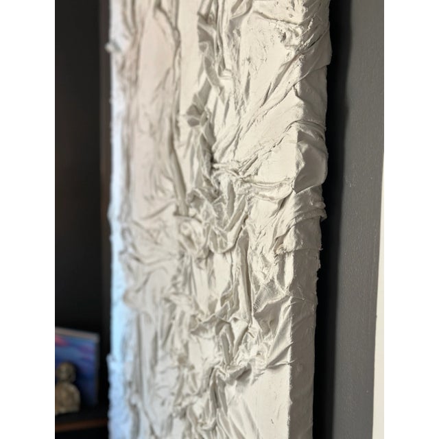 A large scale wall painting/sculpture made of paint and plaster. Perfect for a contemporary home or transitional space....