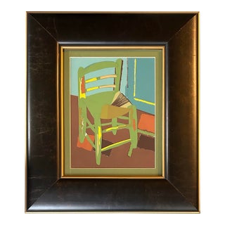 1970’s Original Modernist Paper Collage “Van Gogh’s Chair” For Sale