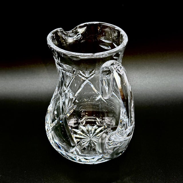 Vintage Cut Crystal Jug Water Pitcher by Webb Corbett, England, 1960s For Sale - Image 13 of 18