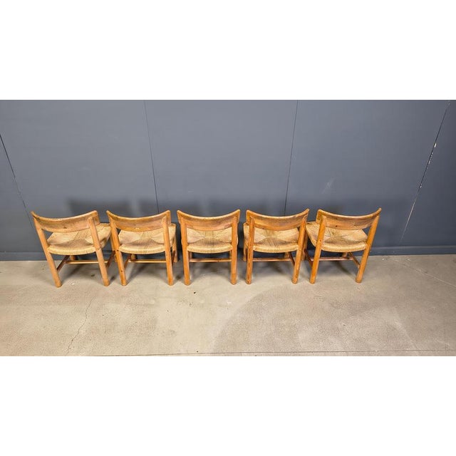 Pine Wood Dining Chairs by Rainer Daumiller for Hirtshals Savvaerk, 1970s, Set of 5 For Sale - Image 6 of 17