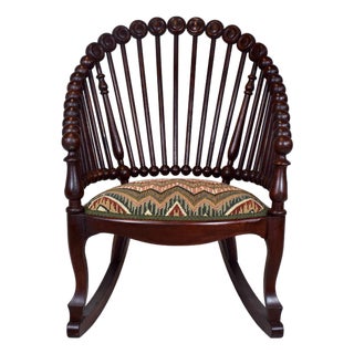Antique Late 19th Century George Hunzinger "Lollipop" Rocking Chair For Sale