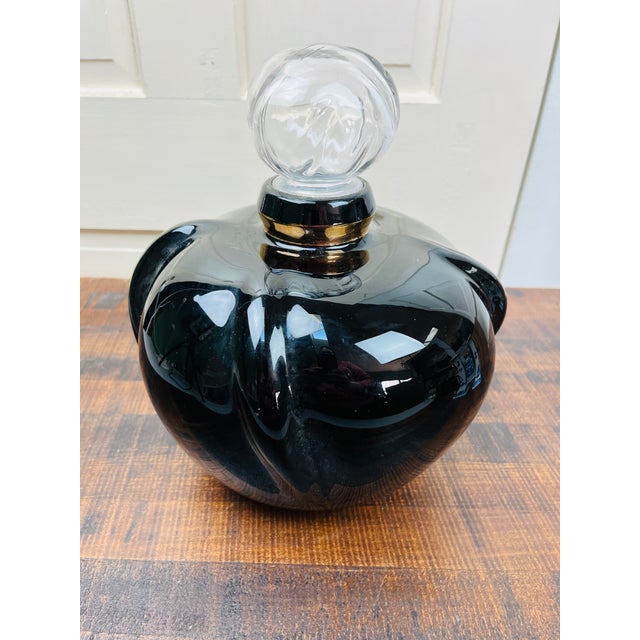 Perfume Bottle Retail Counter Display Large Poison Christian Dior Paris Black W Clear Stopper For Sale In Philadelphia - Image 6 of 11