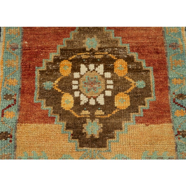 Turkish Mini Rug Oriental Hand Knotted Vintage Rug 1'7" x 2'11" #21181 For Sale - Image 4 of 8