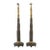 Pair of Antique Victorian Gothic Revival Gilt & Patinated Bronze Chimney Ornaments For Sale