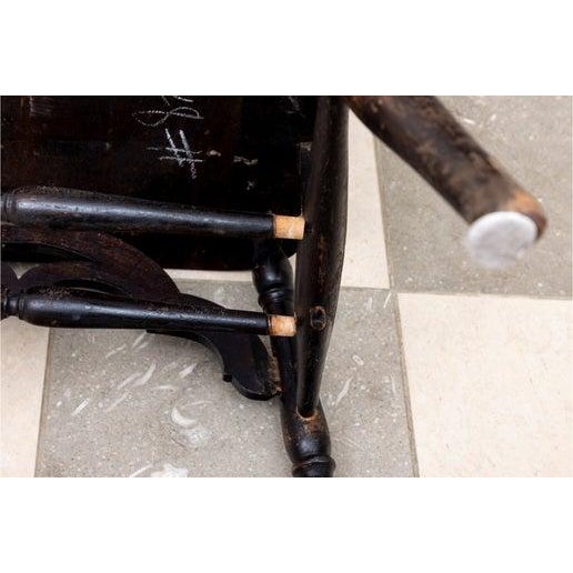 Black Early 20th Century Heywood-Wakefield Spindle Back Armchair For Sale - Image 8 of 10