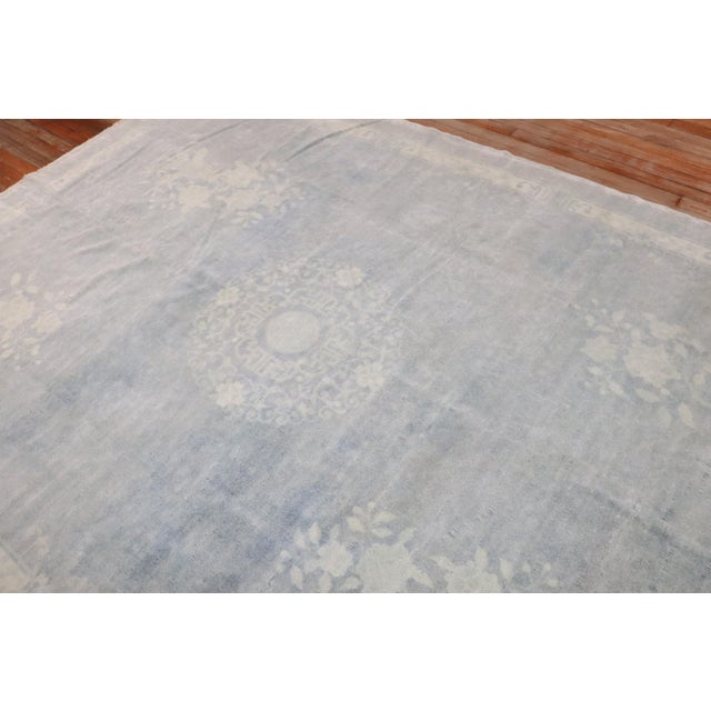 Chinese Light Blue Chinese Rug no. j3217 For Sale - Image 3 of 11