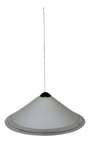 Milky White Murano "Incamiciato" Glass by Itre. Pendant Lamp