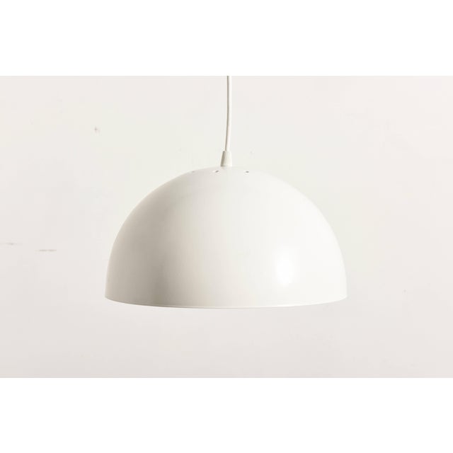Dutch Space Age White Metal Pendant Light from Raak, 1960s For Sale - Image 4 of 5