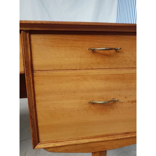 Gold Danish Dressing Table or Desk by Alfred Cox, 1950s For Sale - Image 8 of 12