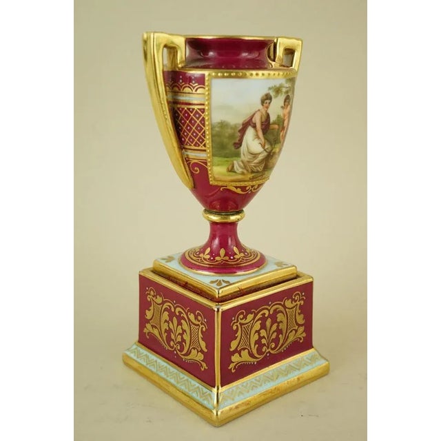 Gold Empire Style Porcelain Vase with Mythological Scene by F. Koller for the Imperial Manufactory in Vienna, Austria, Late 1700s For Sale - Image 8 of 18
