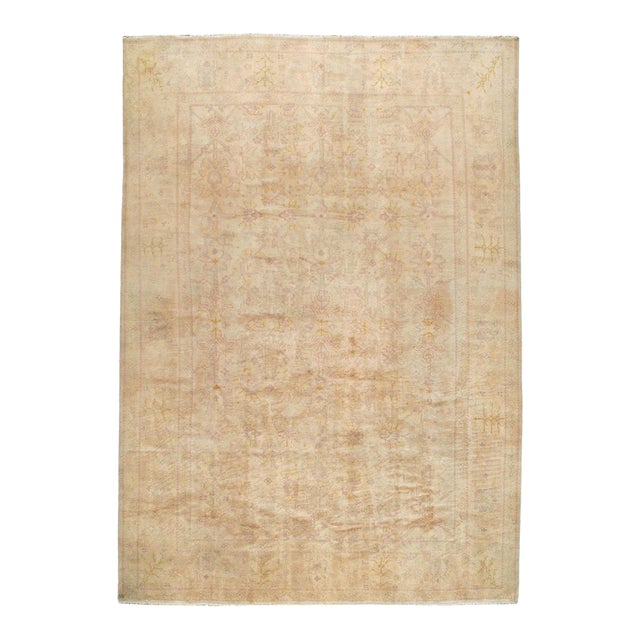 Galerie Shabab Collection Early 20th Century Turkish Oushak Room Size Carpet For Sale