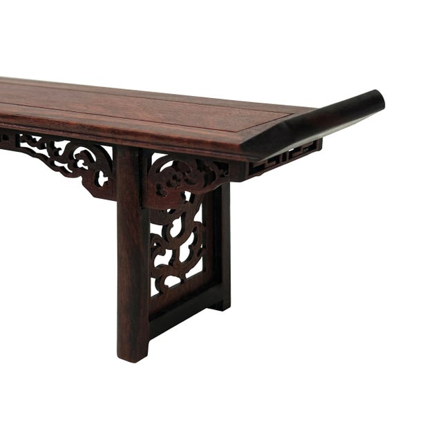2020s Chinese Rosewood Handmade Miniature Altar Table Display Decor Art For Sale - Image 5 of 6