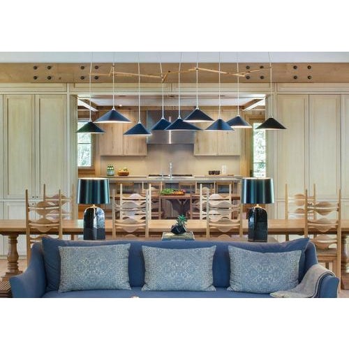 Black Emily Group of Nine Pendant Light in Steel with Dark Bronze Finish by Moss Objects For Sale - Image 8 of 10