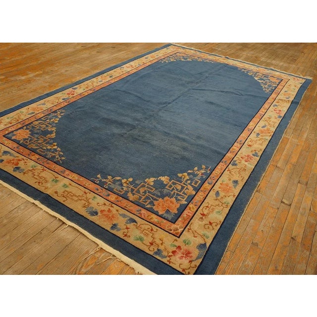 1920s Chinese Art Deco Carpet ( 6'9" x 10'8" - 205 x 325 cm ) Antique Chinese – Art Deco Chinese Allover Floral Knotted...