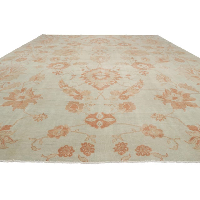 Contemporary Modern Turkish Oushak Rug, 11'03 X 15'03. For Sale - Image 3 of 10