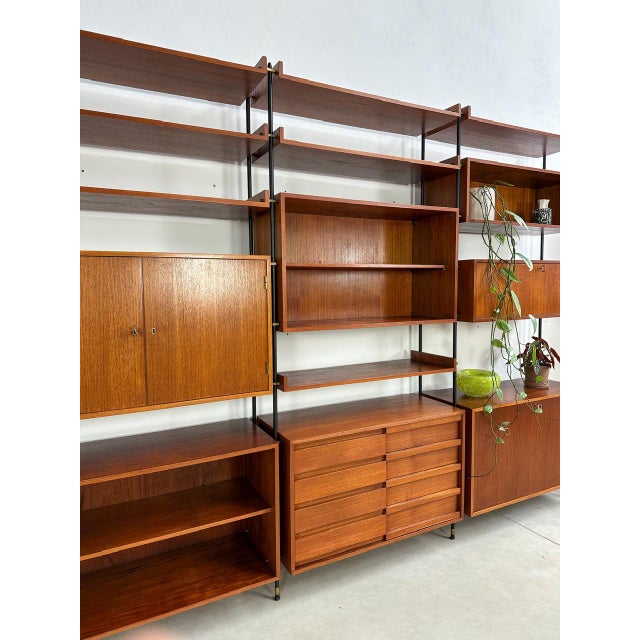 Vintage Teak Freestanding Shelving Unit, 1960s For Sale - Image 4 of 18