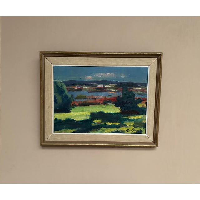 Swedish Artist, Landscape, 1960s, Oil on Canvas, Framed For Sale - Image 7 of 18