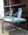 1980s Vintage Postmodern Sculptural Chairs | Black Metal, Geometric Upholstery, Memphis Style For Sale - Image 5 of 6
