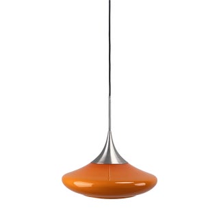 Space Age Orange Tulip Pendant Lamp in Glass from Doria, Germany, 1970s For Sale