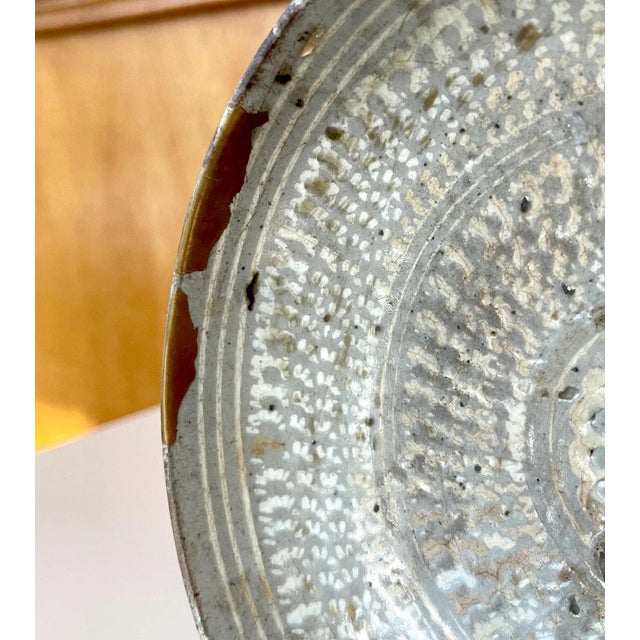 15th Century & Earlier Antique Korean Ceramic Buncheong Bowl Joseon Dynasty For Sale - Image 5 of 13