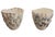 2000 - 2009 Pair of Vintage Italian Ceramic Art Pottery Vases With Relief Leaf Motif For Sale - Image 5 of 12