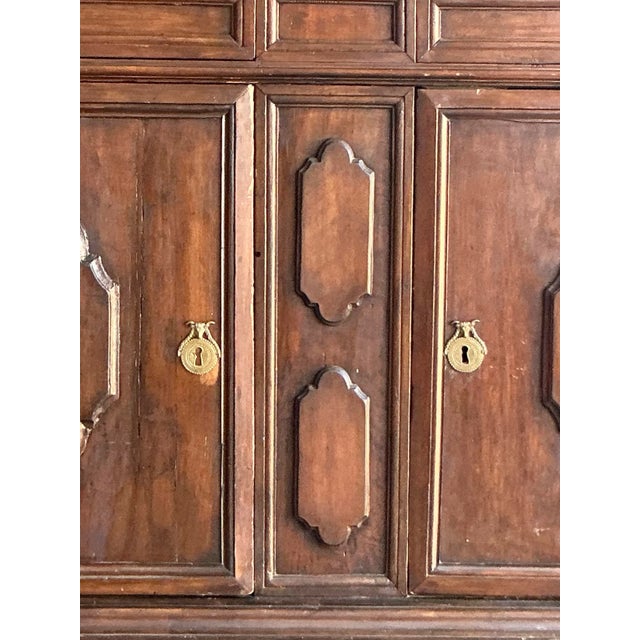 Vintage Boho 18 Century Tuscan Walnut Buffet For Sale - Image 4 of 11