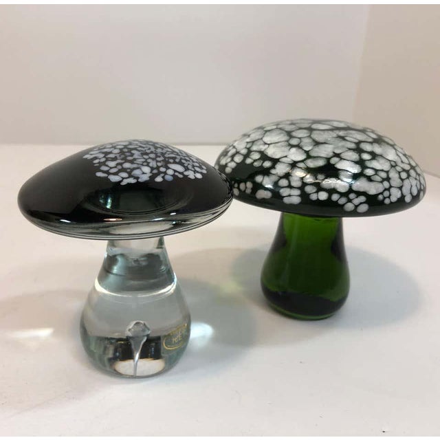 Murano Italian Art Glass Mushroom Paperweight Sculpture a Pair Chairish