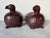 1970s Vintage Huge-Japanese Hand-Carved Red Lacquered Quail Sculptures – A Pair For Sale - Image 5 of 12