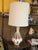 An exceptional and rare matching pair of mid-century modern atomic-era table lamps, circa 1960. These sculptural statement...