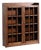 Mission Oak 2 Door Bookcase With Glass Doors - Walnut For Sale