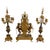 Italian Imperial Italian Brevettato Gilt Bronze Mantel Clock Garniture Set With Candelabra For Sale - Image 3 of 13