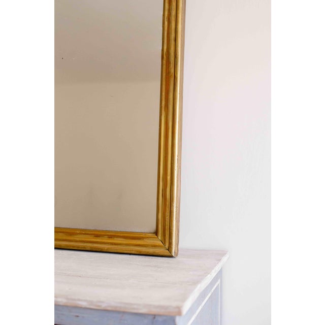 French 19th C French Brass Bistro Mirror For Sale - Image 3 of 6