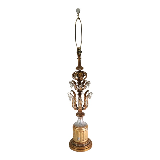 Nardini Studios Gilded Acanthus Leaf Table Lamp For Sale