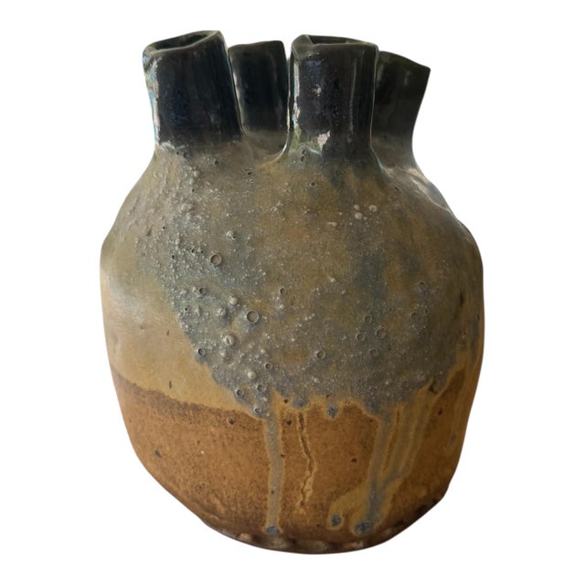 1970s Earthenware Vase For Sale