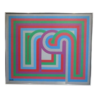 Geometric Abstract Art on Canvas by Mario Grimaldi For Sale