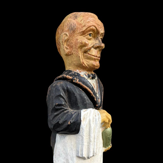 Wood Vintage Syroco “Waiter” Figural Corkscrew Mid-Century Barware For Sale - Image 7 of 8