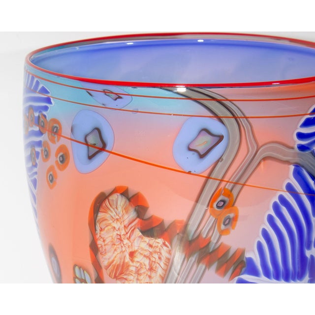 Contemporary Colorfield Art Glass Vase Wes Hunting For Sale - Image 3 of 9