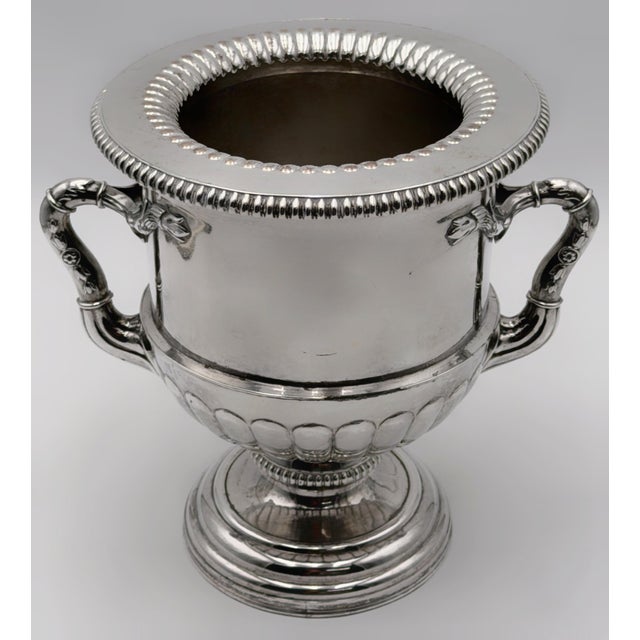 Regency English Sheffield Plate Armorial Wine Cooler, Manner of Matthew Boulton For Sale - Image 10 of 15