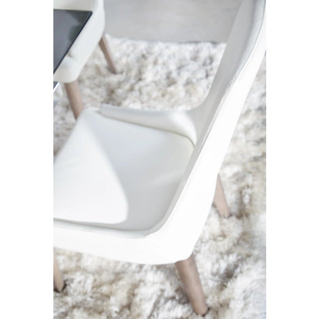 Alabaster Aurora Grey Wood Dining Chairs, Alabaster Leather, Set of 2 For Sale - Image 8 of 13