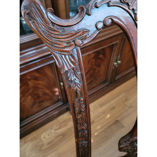 Wood Set of 10 Maitland Smith Mahogany Dining Room Chairs For Sale - Image 7 of 12