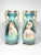 1890s Victoria Carlsbad Austria Art Nouveau 2 Art Nouveau Portrait Vases 11 5/8” Antique pair of Art Nouveau porcelain...
