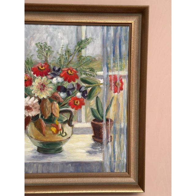 Gerda Tougaard, Flower Still Life, 1960s, Oil on Panel, Framed For Sale - Image 16 of 18