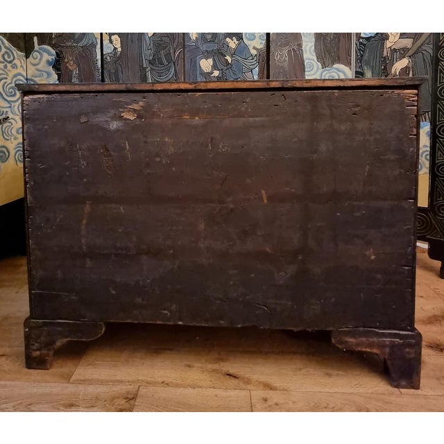 18th Century English Mahogany Serpentine Kneehole Desk, 1760s For Sale - Image 10 of 11