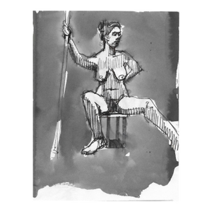 1970s John Reilly Female Nude Painting