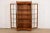 Late 20th Century Gustav Stickley Style Mission Oak Arts and Crafts Lighted Bookcase Cabinet For Sale - Image 5 of 12