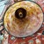 Metal Art Nouveau Art Glass + Copper Pendant Light For Sale - Image 7 of 12