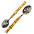 1990s Bamboo and Polished Stainless Steel Flatware - 20 Piece Set - Four 5 Place Settings For Sale - Image 10 of 12
