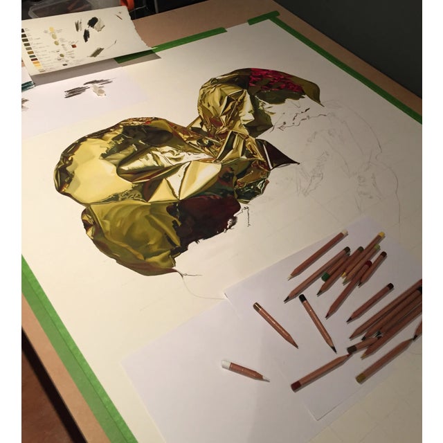 Contemporary "Heart of Gold" Drawing Large Limited Edition Print by Jack Verhaeg For Sale - Image 3 of 5