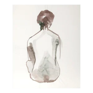 1960s "Nude P5.58" Watercolor Painting by Eve Nethercott