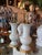 Vintage Palm Beach Crackle Glaze Porcelain & Brass Table Lamps Newly Wired - a Pair For Sale In West Palm - Image 6 of 12
